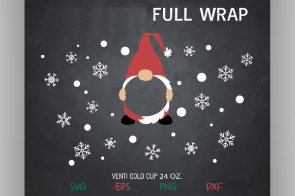 Gnome Christmas, Venti Cold Cup 24 Graphics