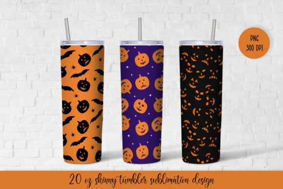 Halloween Tumbler Sublimation Wrap: Graphics & Crafts for Seasonal Design