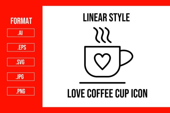 Love Coffee Cup Icons: Graphics and Icons for Branding
