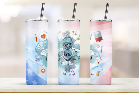 Male Nurse Hero Tumbler 20 Oz Skinny: Graphics & Print Templates