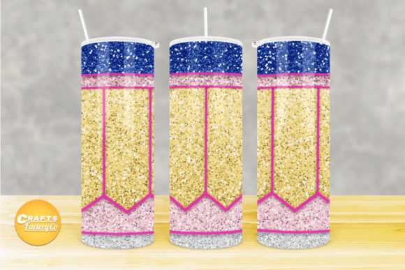 Skinny Tumbler Pencil Glitter No.6: Graphics for Crafts
