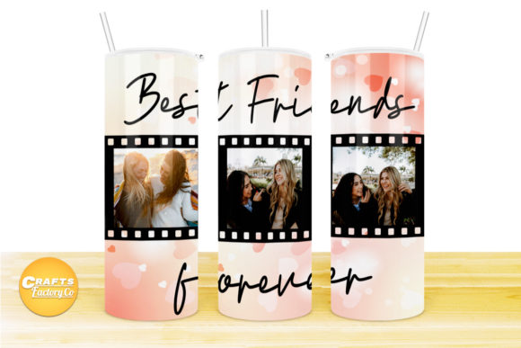 Skinny Tumbler Sublimation Best Friends: Graphics & Crafts