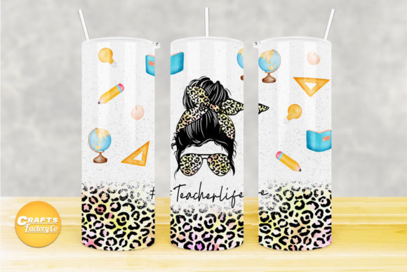 Skinny Tumbler Sublimation Teacher Life: Graphics and Crafts