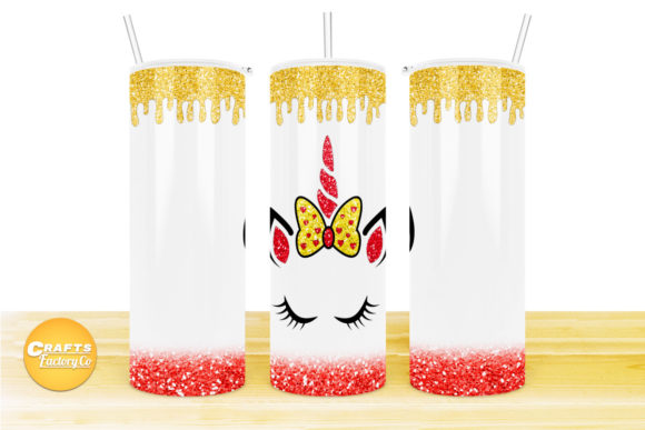 Skinny Tumbler Sublimation Unicorn Gold: Graphics and Crafts