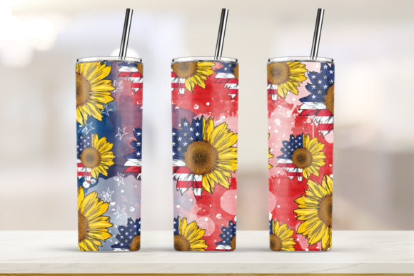 Sunflower American Tumbler: Graphics & Print Templates for Crafters