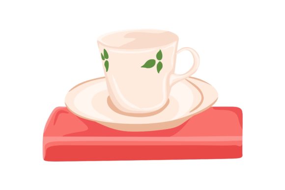 White Tea Cup Illustration for Graphics and Illustrations